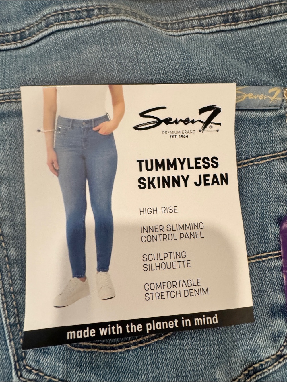 Seven7 Women's Skinny Jeans - Light Blue Wash